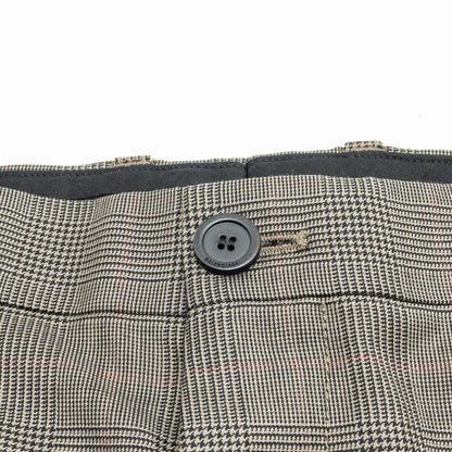Balenciaga Size 44 Checked Single-Breasted Trousers Wool Dark Grey