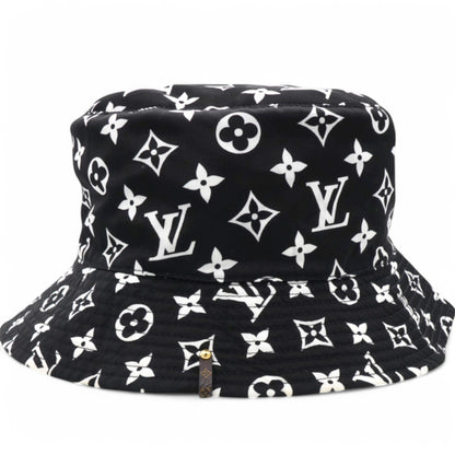 Louis-vuitton Nylon Monogram Reversible Bob Bucket Hat Black White Size M