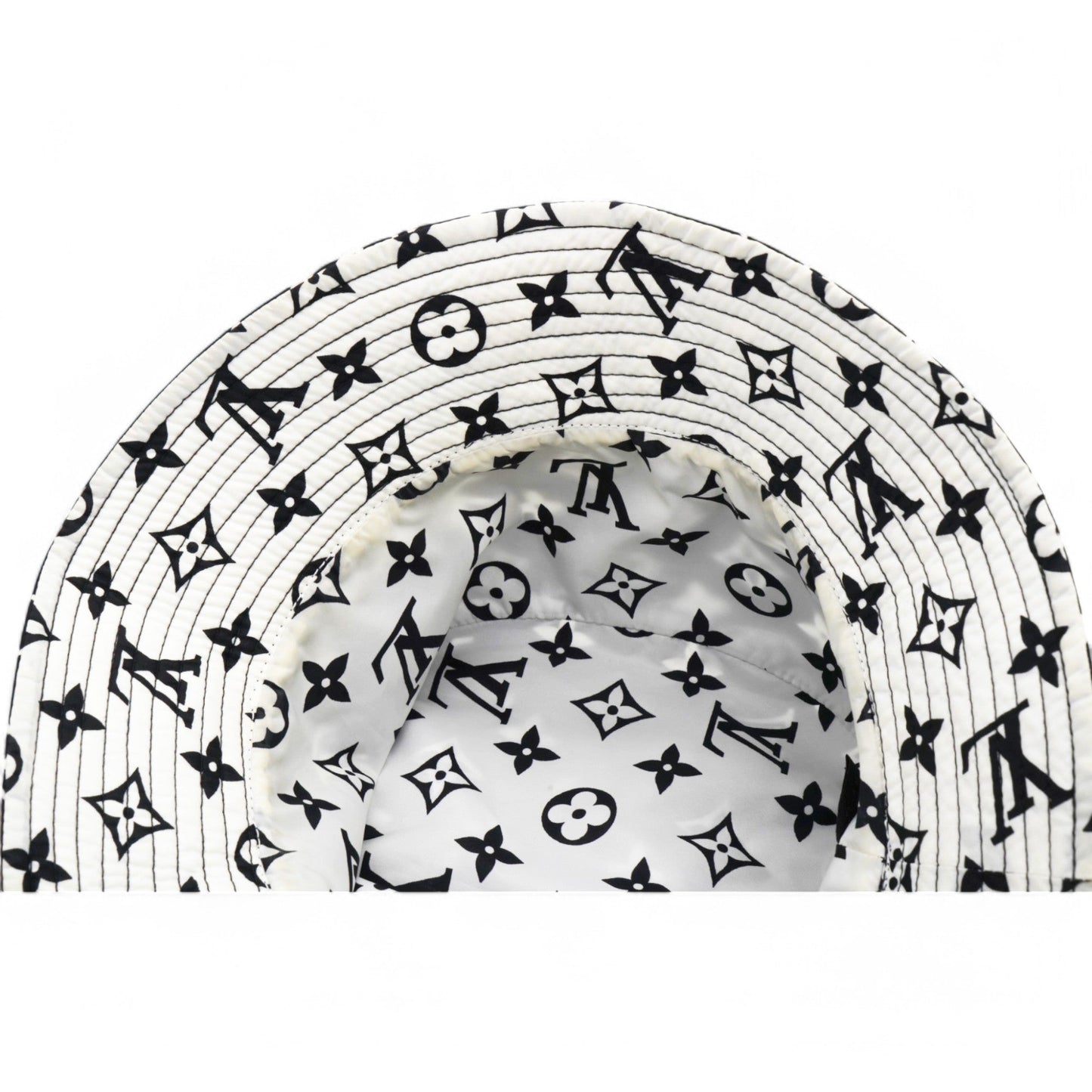 Louis-vuitton Nylon Monogram Reversible Bob Bucket Hat Black White Size M