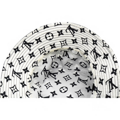Louis-vuitton Nylon Monogram Reversible Bob Bucket Hat Black White Size M