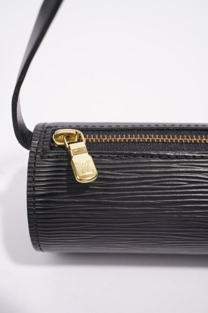 Louis Vuitton Womens Papillon Mini Black Epi Leather