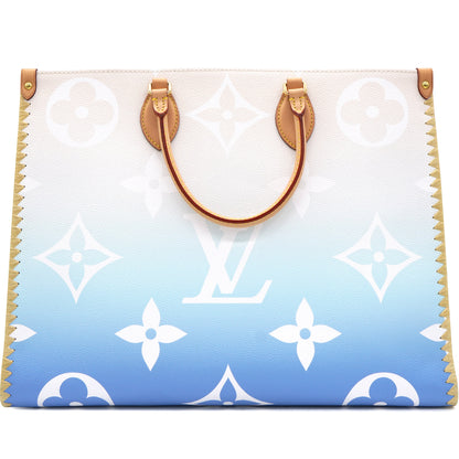 Louis-vuitton Monogram Giant Raffia Mykonos By The Pool On the Go GM Blue