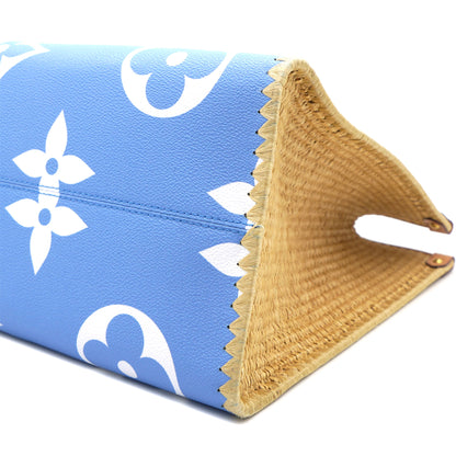Louis-vuitton Monogram Giant Raffia Mykonos By The Pool On the Go GM Blue