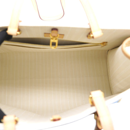 Louis-vuitton Monogram Giant Raffia Mykonos By The Pool On the Go GM Blue