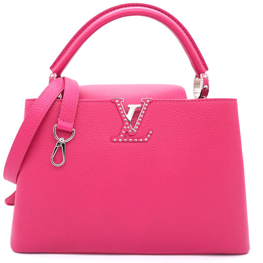 Louis-vuitton Fushia Taurillon Leather Capucines MM Bag