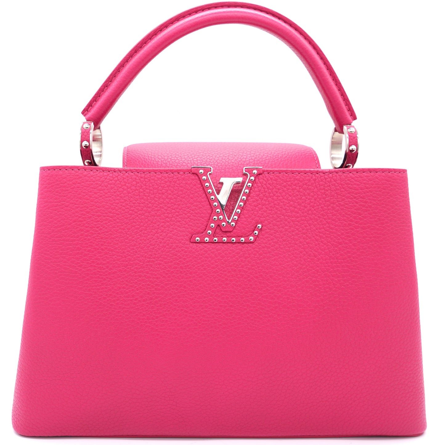 Louis-vuitton Fushia Taurillon Leather Capucines MM Bag