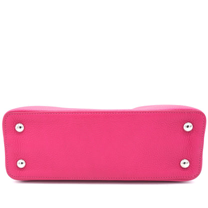 Louis-vuitton Fushia Taurillon Leather Capucines MM Bag