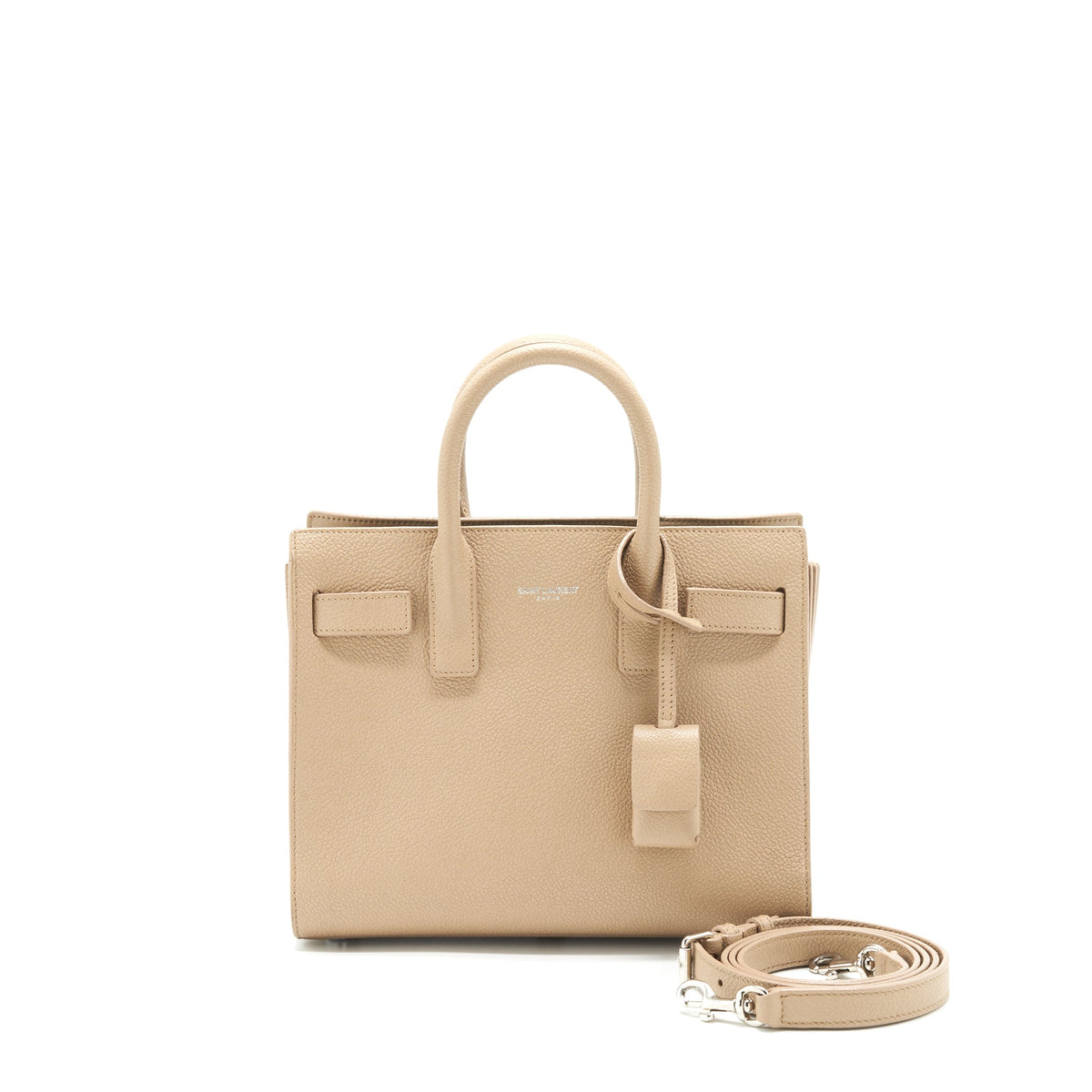 Saint Laurent Sac De Jour In Nano Size Beige SHW