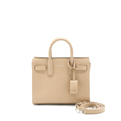 Saint Laurent Sac De Jour In Nano Size Beige SHW