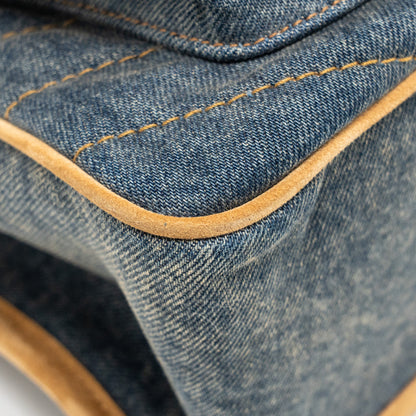 Saint Laurent/YSL Niki Shoulder bag Denim Blue/ CINNAMON GHW