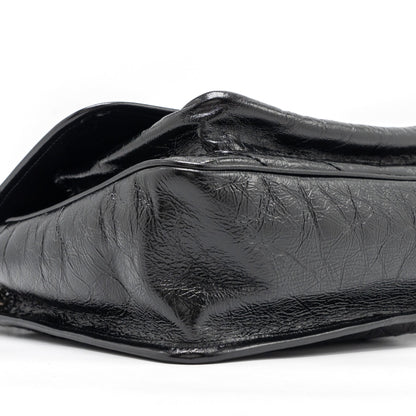 Saint Lauren medium niki calfskin black Ruthenium hardware