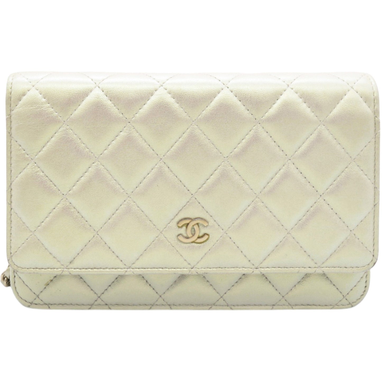 Iridescent Quilted Wallet On Chain WOC