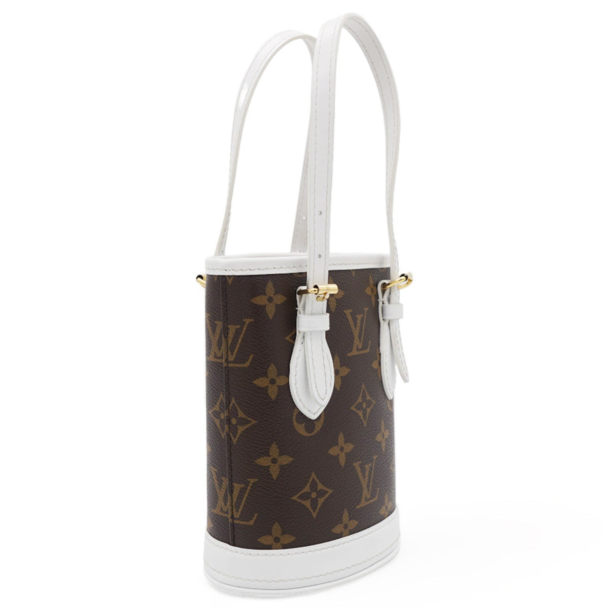 Louis-vuitton Monogram LV Match Nano Bucket Bag White