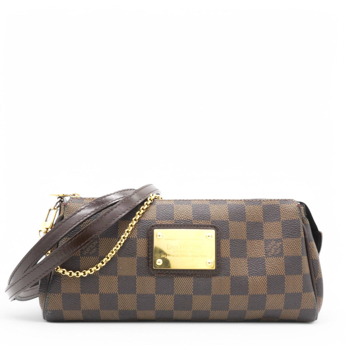 Louis-vuitton Damier Ebene Eva Clutch Brown