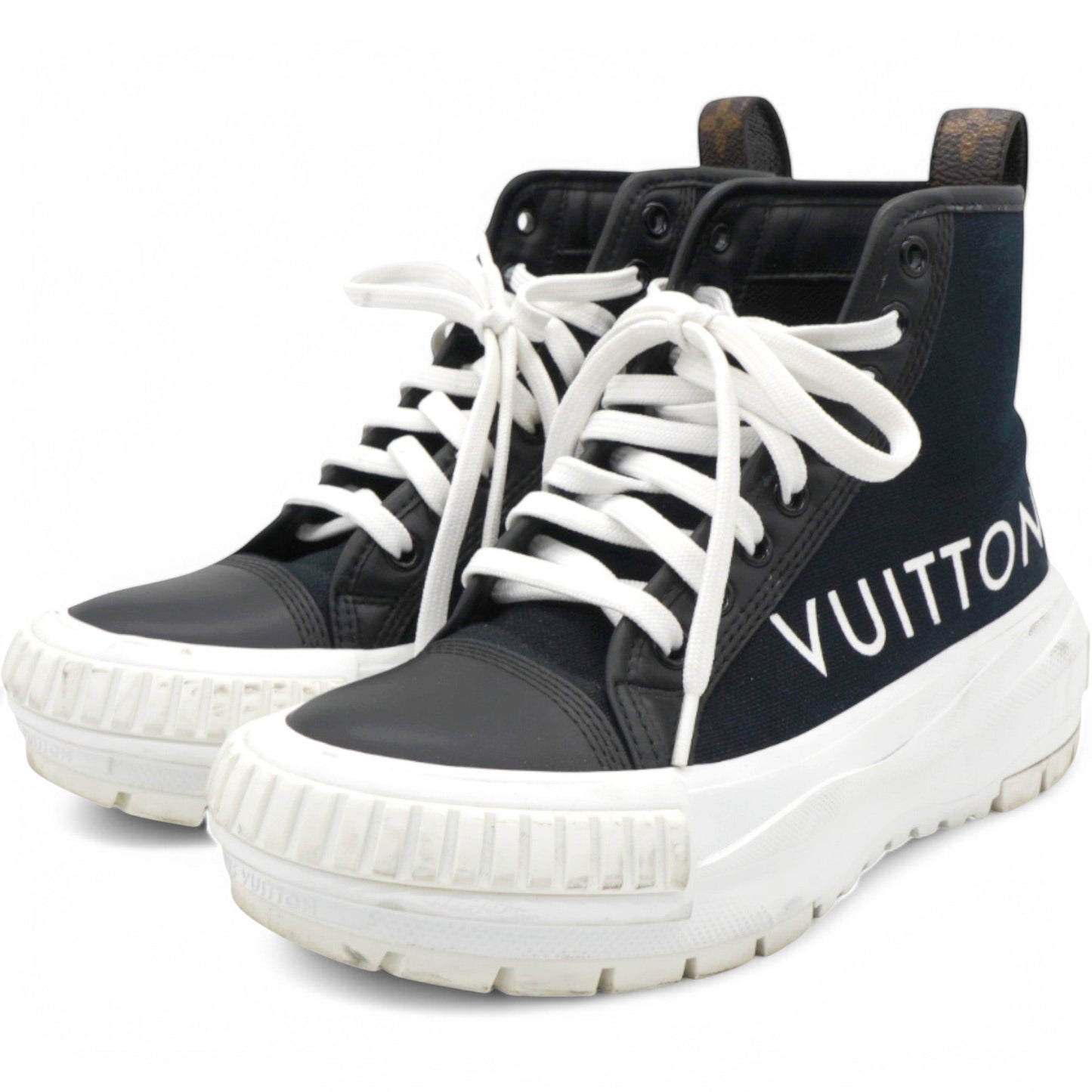 Louis-vuitton Canvas LV Squad Sneaker Boots Black Size34