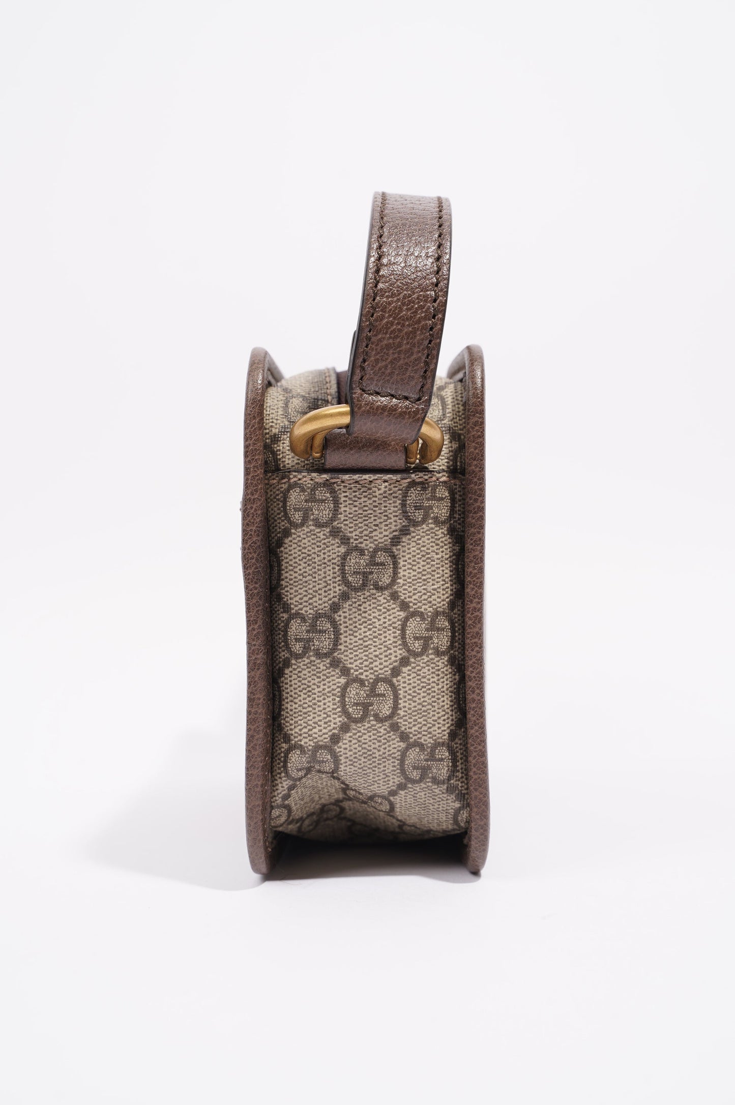 Gucci Womens Web Supreme Ophidia Crossbody Bag Brown Canvas