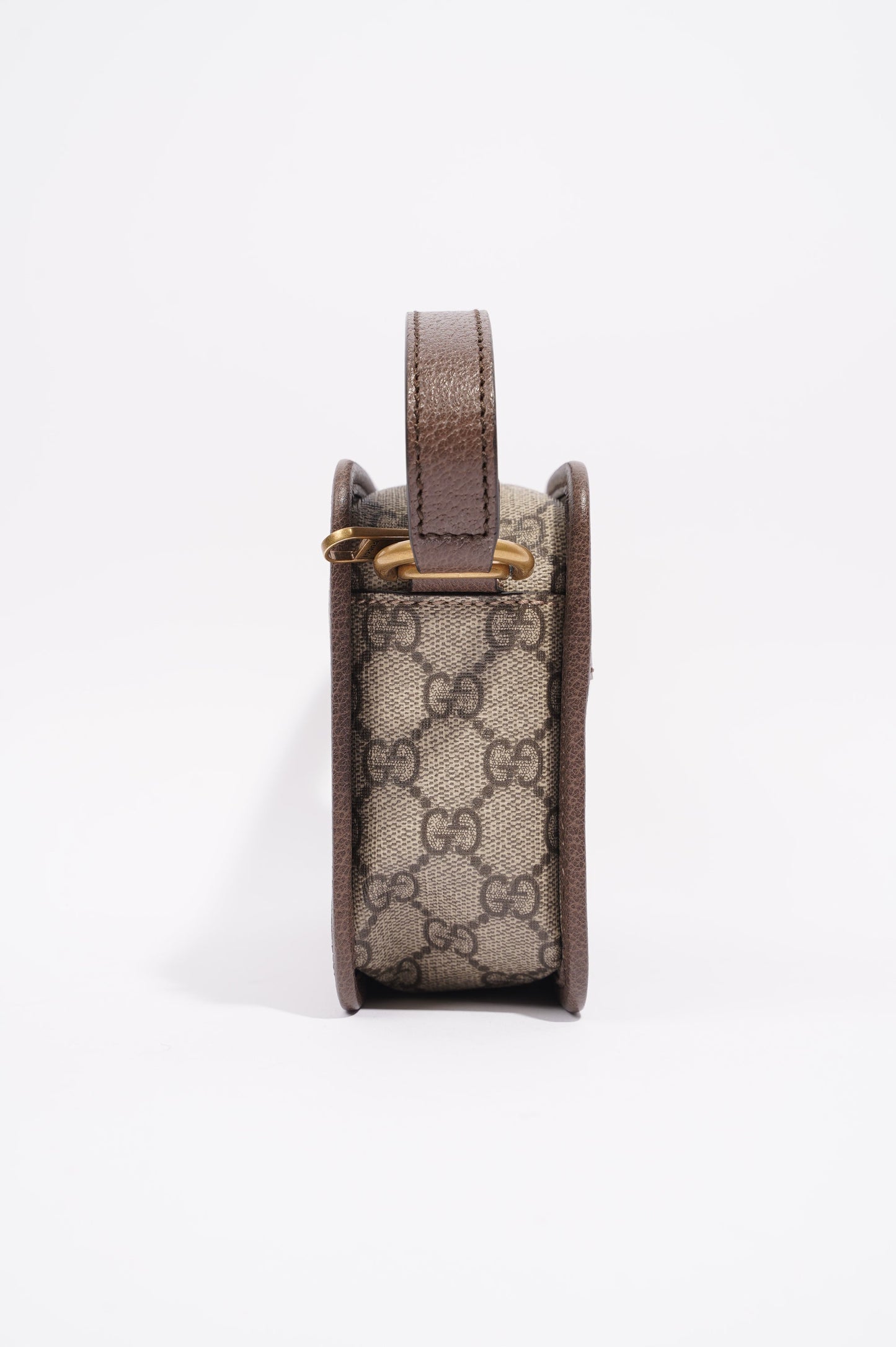 Gucci Womens Web Supreme Ophidia Crossbody Bag Brown Canvas