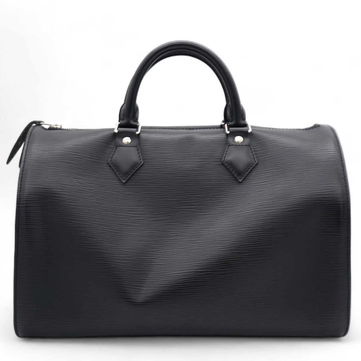 Louis-vuitton Noir Epi Leather Speedy 35 Bag