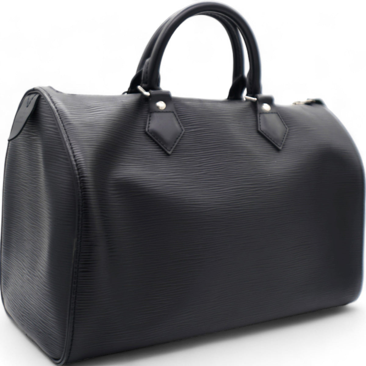 Louis-vuitton Noir Epi Leather Speedy 35 Bag