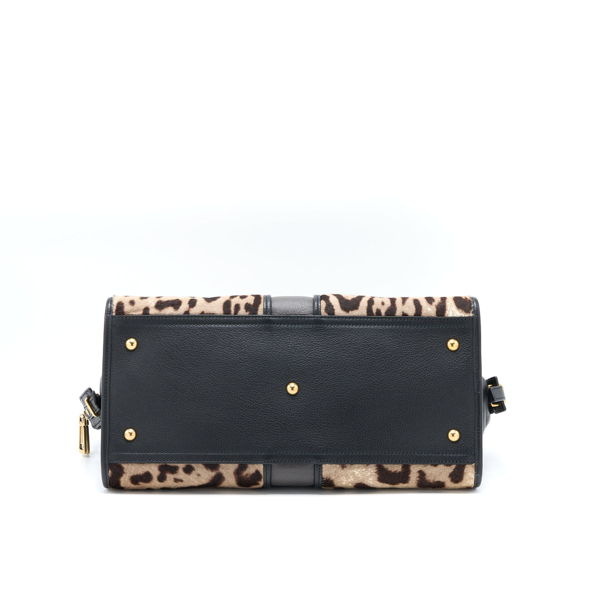 Saint Laurent Cabas Chyc Tote Bag Animal Print Horsehair/Calfskin Black GHW