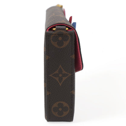 Louis-vuitton Monogram Canvas Lovely Birds Pochette Felicie Chain Wallet