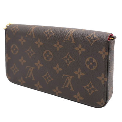 Louis-vuitton Monogram Canvas Lovely Birds Pochette Felicie Chain Wallet
