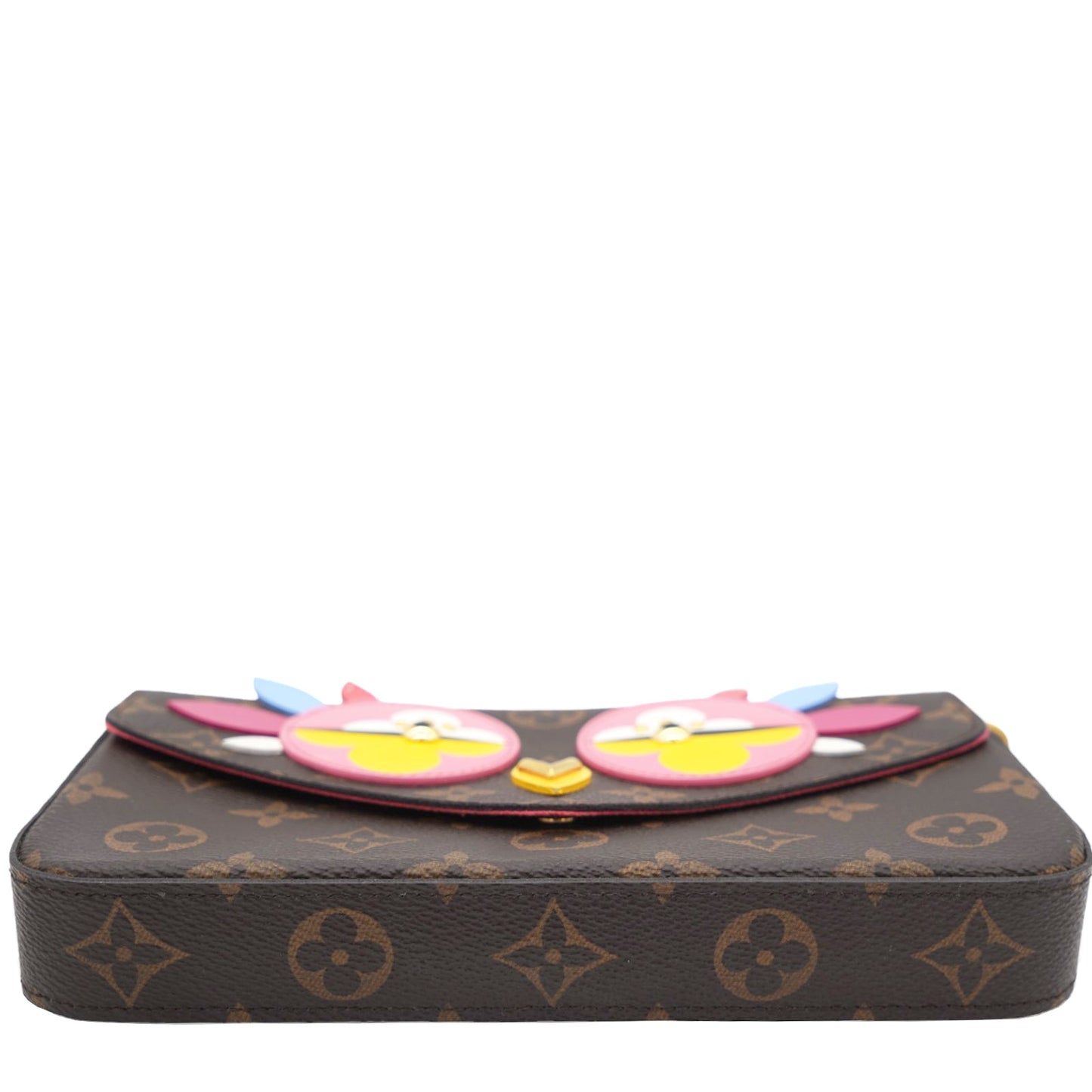 Louis-vuitton Monogram Canvas Lovely Birds Pochette Felicie Chain Wallet