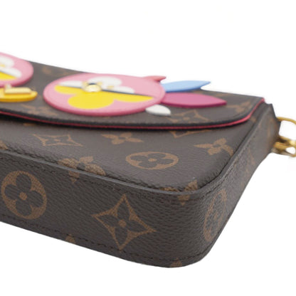 Louis-vuitton Monogram Canvas Lovely Birds Pochette Felicie Chain Wallet
