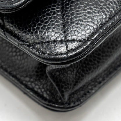 CHANEL Classic Wallet on Chain Caviar Black SHW