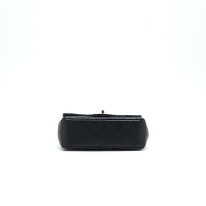 Chanel Mini Rectangular Flap Bag Black LGHW Serial 30