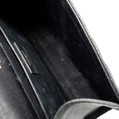 Saint Laurent/YSL Medium Envelope Bag Calfskin Black GHW