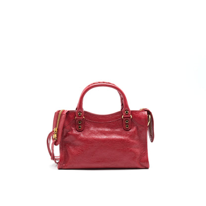Balenciaga MINI CITY BAG RED WITH GHW