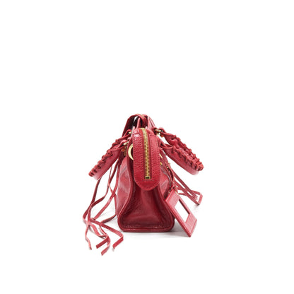 Balenciaga MINI CITY BAG RED WITH GHW