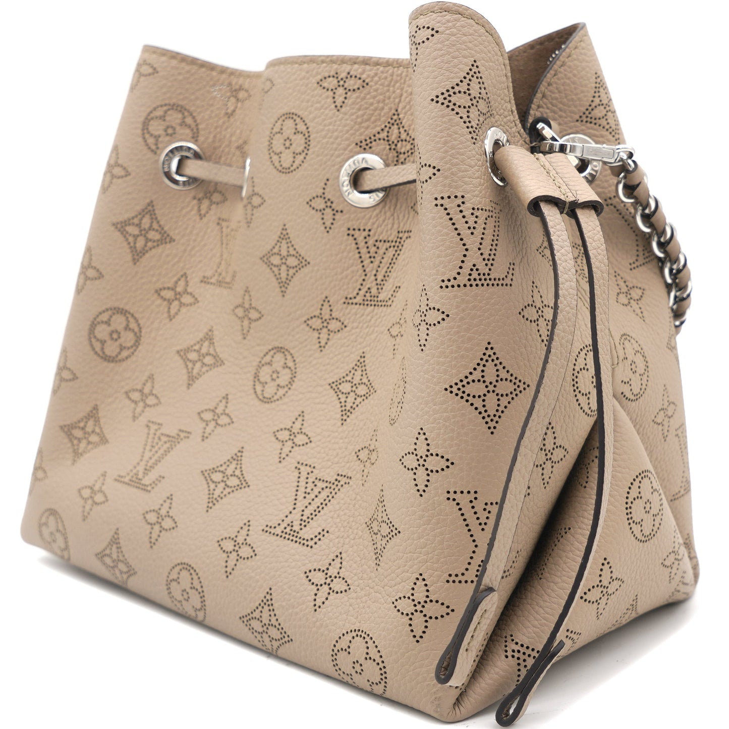 Louis-vuitton Galet Monogram Mahina Leather Bella Bucket Bag