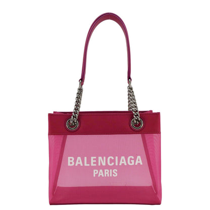 Balenciaga Duty Free Mesh Tote Bag Fuchsia