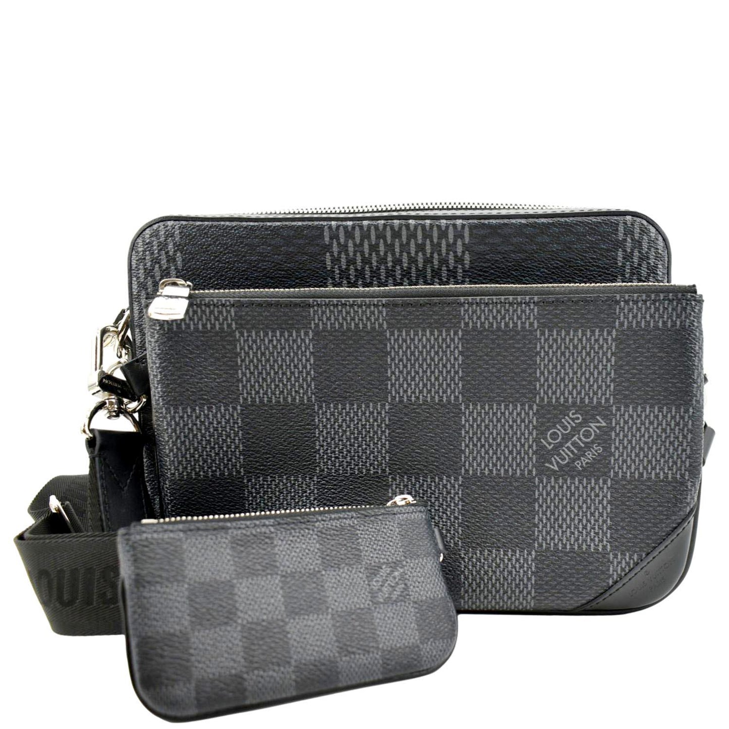 Louis Vuitton Trio Damier Graphite Messenger Bag Gray