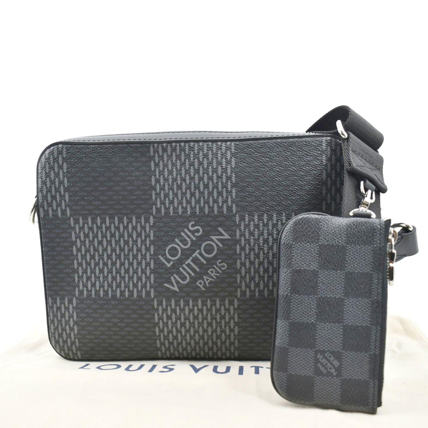 Louis Vuitton Trio Damier Graphite Messenger Bag Gray