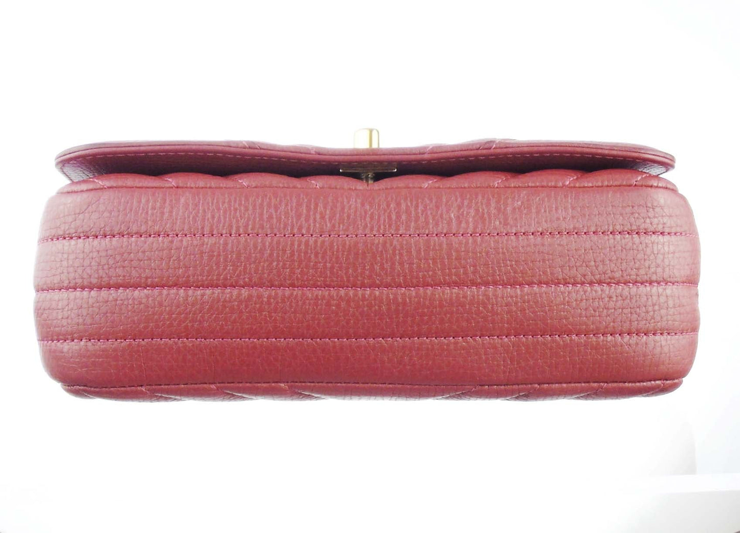 CHANEL dark blush pink chevron leather 2.55 mini rectangular flap bag 2017