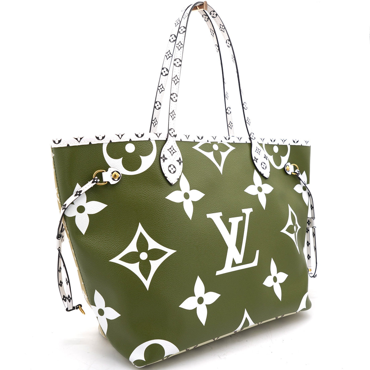 Louis-vuitton Khaki Giant Monogram Canvas Neverfull MM Bag