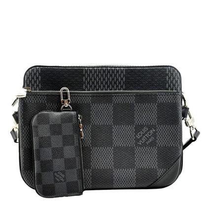 Louis Vuitton Trio Damier Graphite Messenger Bag Gray