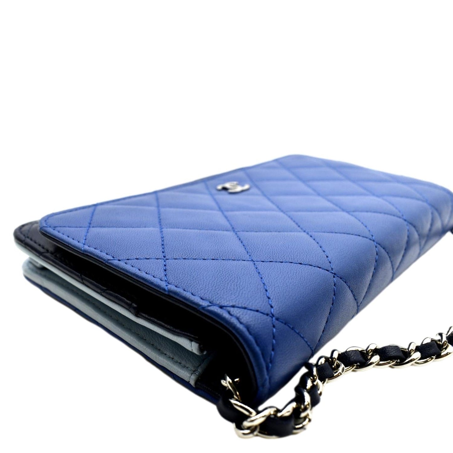 CHANEL WOC Quilted Leather Crossbody Wallet Tricolor