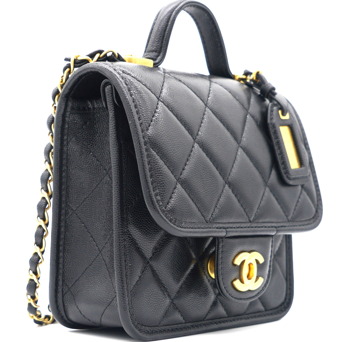 Caviar Black 22k Handle Bag
