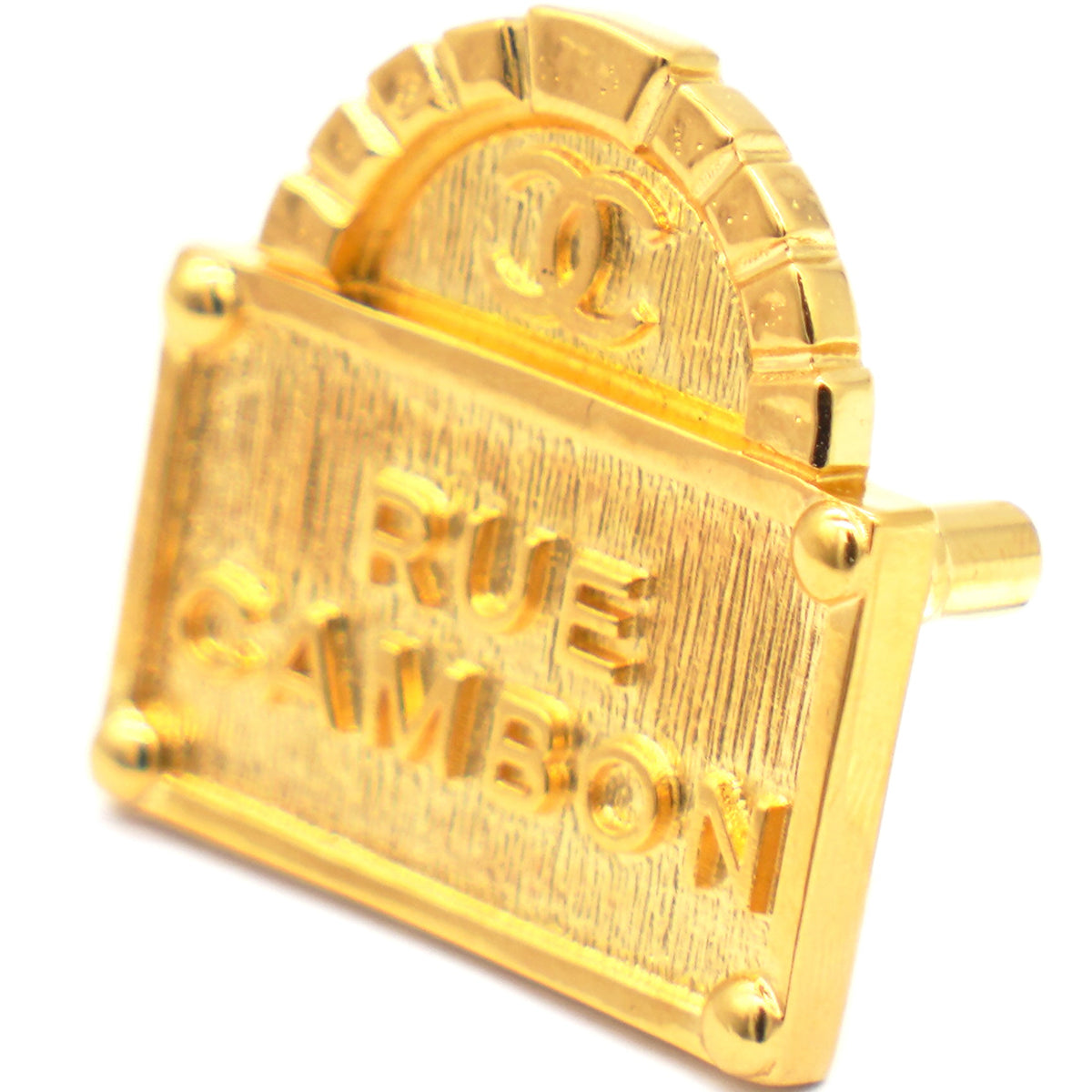 Rue Cambon Gold Dome Brooch