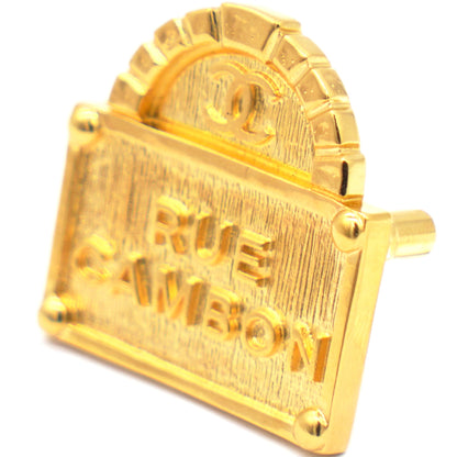 Rue Cambon Gold Dome Brooch