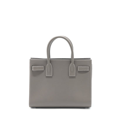 Saint Laurent Baby Sac De Jour Calfskin Grey SHW