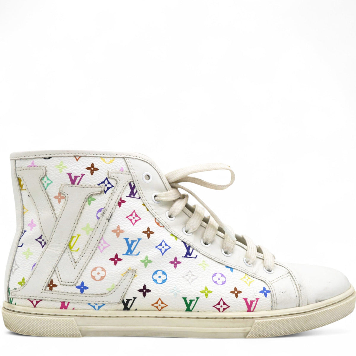 Louis-vuitton Monogram Multicolor High Top Sneakers White Size36