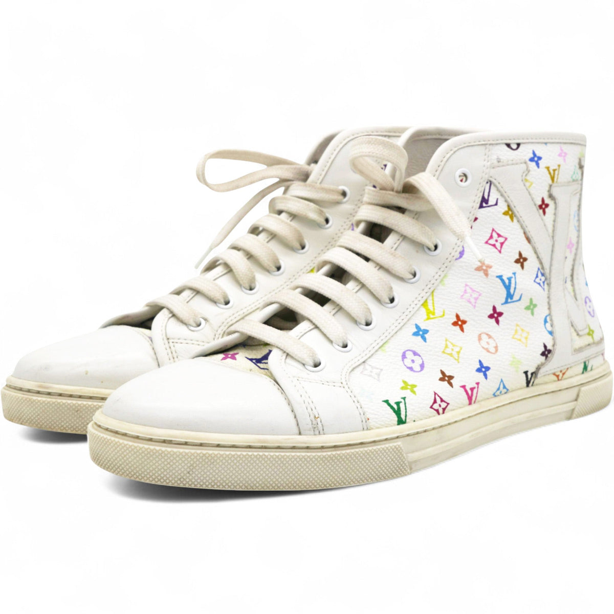Louis-vuitton Monogram Multicolor High Top Sneakers White Size36