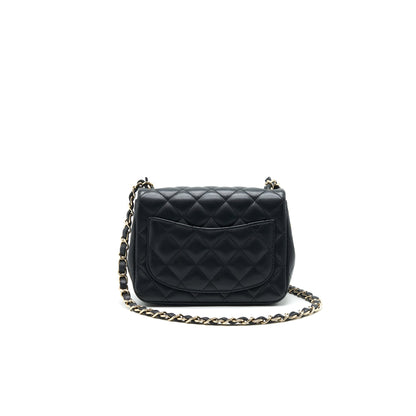 Chanel Mini Square Lambskin Black LGHW serial 29