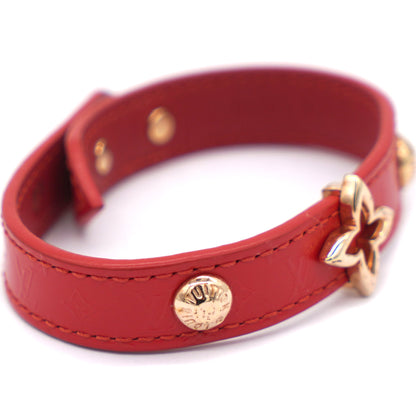 Louis-vuitton Monogram Vernis Blooming Bracelet Red