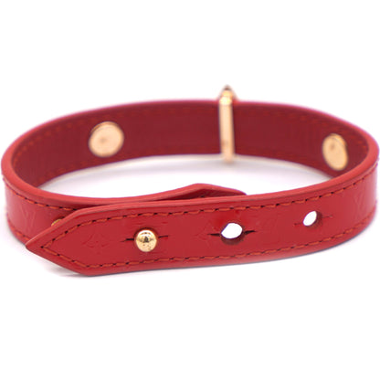 Louis-vuitton Monogram Vernis Blooming Bracelet Red